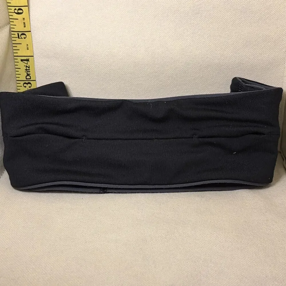 FlipBelt Adult Large Black Stretch Running Waist Belt With Pockets Zipper